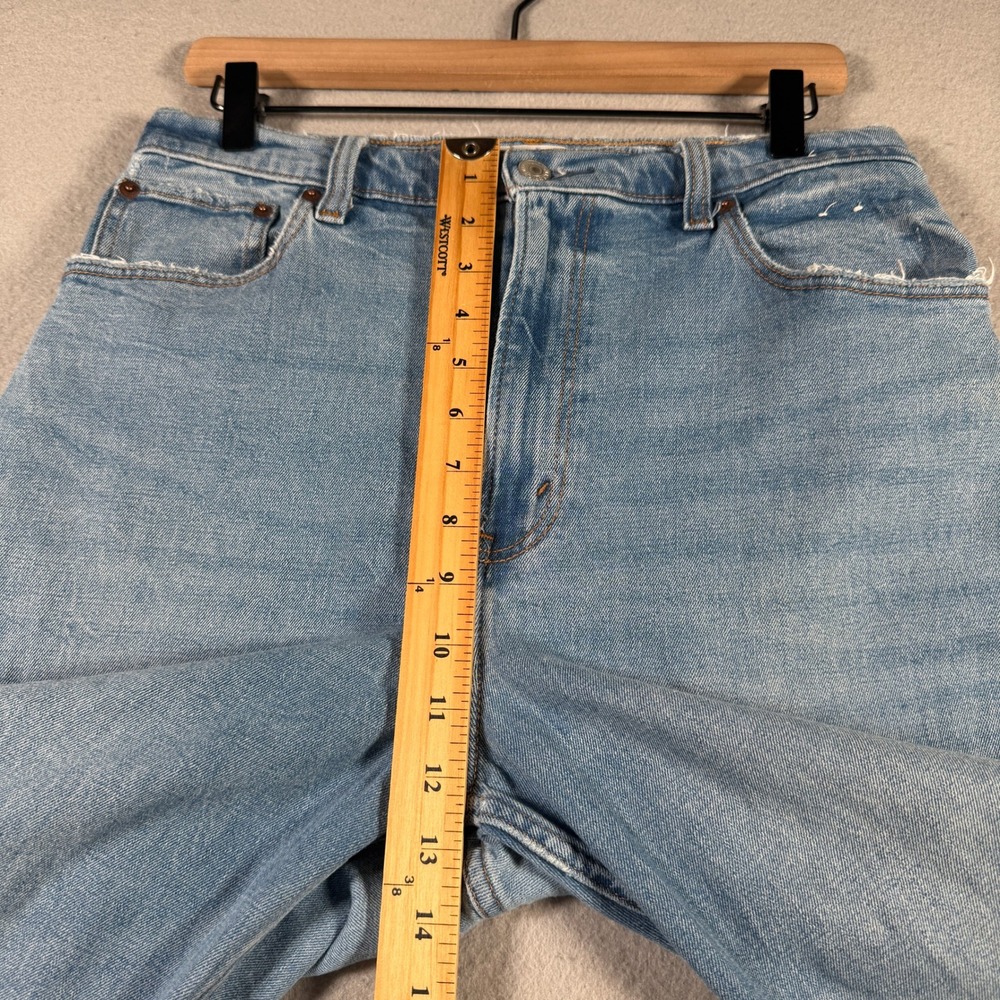 Abercrombie & Fitch Curve Love Ultra High Rise Ankle Straight Jeans 31/12R Light - Picture 9 of 14